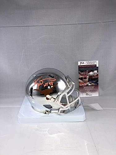 Рики Уилямс Signed Texas Longhorns Chrome Mini Helmet Jsa 3 W/Ht '98 - Autographed College Mini Helmets