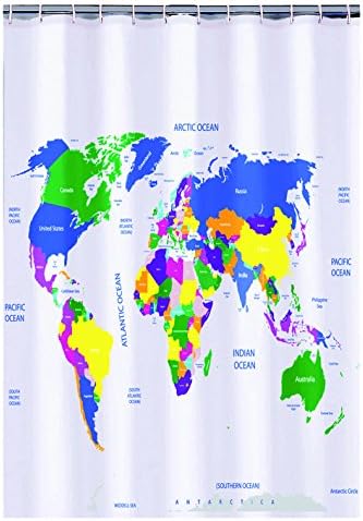 Roxan Карта на света Завеса за душ 180 x 180 см