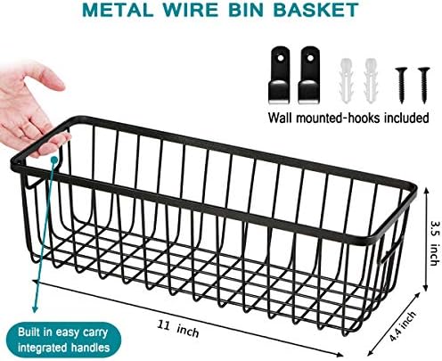 SheeChung Farmhouse Decor Metal Wire Bathroom Storage Organizer Basket Bins - за Шкафове, Рафтове, Шкафове, Плотове, Суета,