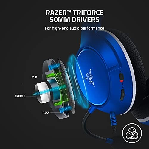 Кабелни слушалки Razer Kaira X, за Xbox Series X|S, Xbox One, PC, Mac и мобилни устройства: Драйвери Triforce 50 мм - Гиперклеарный кардиоидный микрофон - Амбушюры от пяна с памет - Елементи за