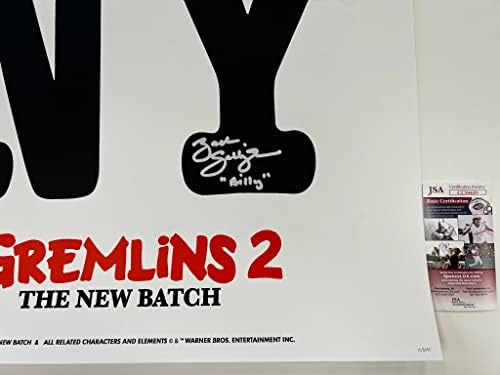 Зак Галлиган подписа Изкуство Печат Плакат 24x36 Гремлины 2 Нова партия NYCC JSA