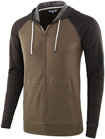 HARBETH Men ' s Атлетик Fit Full Zip Fleece Hooded Sweatshirt Active Hoodie