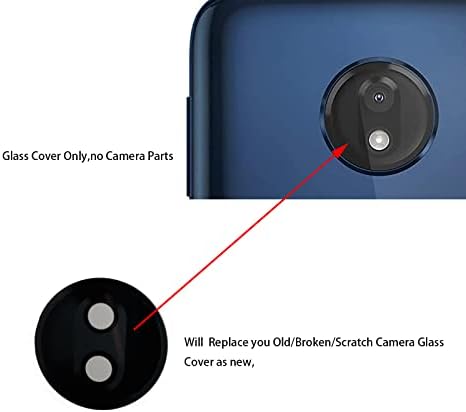 (3 бр. опаковане.) Камера за Задно Стъкло за Подмяна на лещата Задната част на Кутията на фотоапарата за Motorola Moto G7 Power 6.2 Inchs XT1955 -Черен