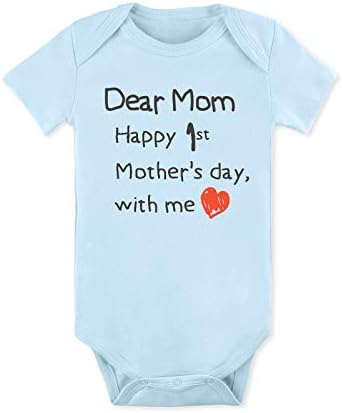 Честит 1st Mommys Day with Me - Baby Bodysuit Mothers Day Baby Onesies Памук