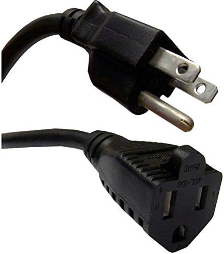 1ft (0.3 M) 18AWG (удължителен кабел за захранване) удължителен кабел за захранване 1 фут (0.3 м) 3 проводник (NEMA 5-15П до NEMA 5-15R) 10 Amp захранващ кабел ED714291 (5 опаковки)