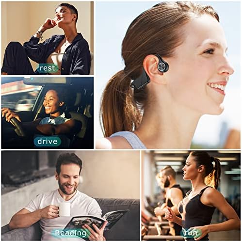 KHTAA Безжични Слушалки Костна Проводимост С Отворен Ухото Спортна Bluetooth Слушалка Bluetooth 5,0 IPX7 Водоустойчив