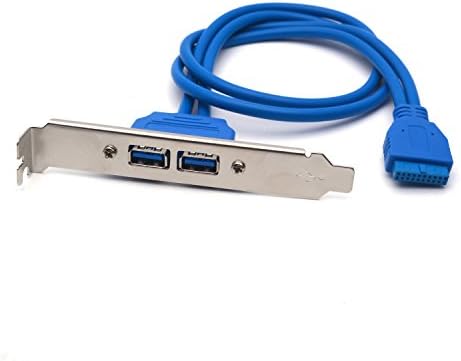 Antrader 2 USB3 Порта.0 Hub 20Pin Заглавие до Женския Адаптер Настолен Компютър на Задния Панел на дънната Платка Удължител