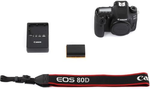 Canon EOS 80D 24.2 MP DSLR камера (само тялото) 1263C004 МЕГА Комплект с Допълнителна батерия и зарядно устройство, 2X32GB