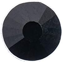 72pcs Crystal Lane ss30 (6.5 mm) Jet Black Glass Rhinestones Плосък Гръб, Кръгли Стъклени Накити От Скъпоценни Камъни
