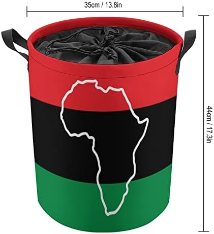 Афроамериканские Знамена Сгъваема Кошница За Дрехи Кошница За Съхранение Органайзер С Капак За Дрехи Колекция Играчки