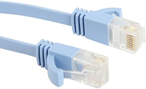 LUOKANGFAN LLKKFF Компютърни мрежови продукти CAT6 Ултра-плосък кабелна мрежа Ethernet LAN, дължина: 5 м (Baby Blue) Мрежова