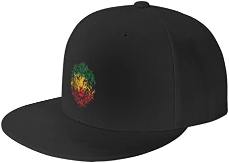 allgobee възстановяване на предишното положение Hat Rasta Lion Face бейзболна шапка на Хип - Хоп Плосък Бил Баща на Шофьора