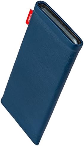fitBAG Beat Blue Обичай ръкав за LG V20. Тънка кожена чанта Nappa с Вградена подплата от микрофибър за почистване на дисплея