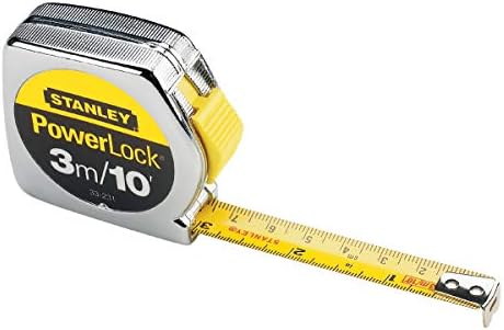 Stanley 33-231 3-Meter x 1/2-Inch Heavy Duty Powerlock Tape Rule с Метален Корпус