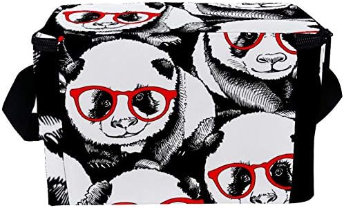Фланец Обяд-Бокс, Изолиран Bento-Бокс за Мъже И Жени И за Възрастни, многократна употреба Кофа За Обяд с пагон Панда в Червени Очила
