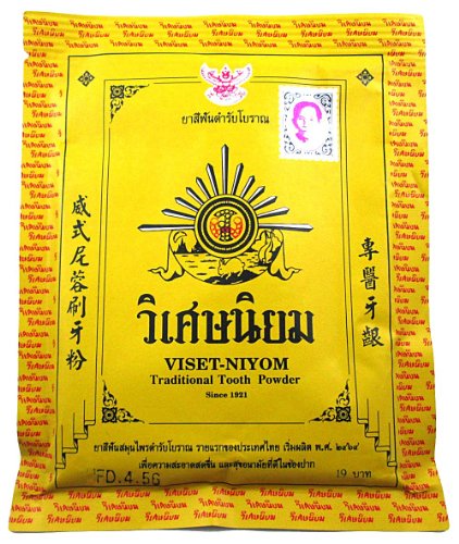 Viset Niyom Зъбен прах Тайландски Оригинална Традиционна паста за зъби 40 г. (Опаковка от 6 броя)