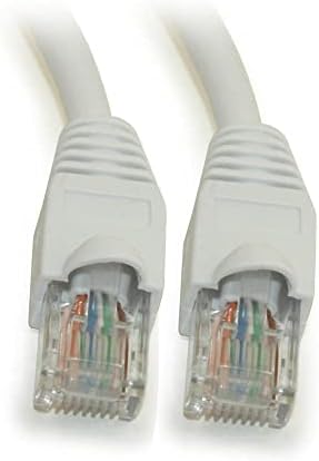 MyCableMart 20 фута Cat5E Ethernet RJ-45 Пач-кабел, Блокирани, Безнагруженный, Бял