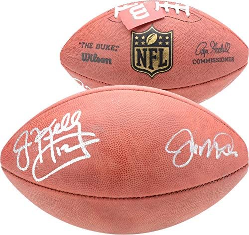 Джо Montana & Jim Kelly Dual-Signed Duke Pro Football - Футболни топки с автографи
