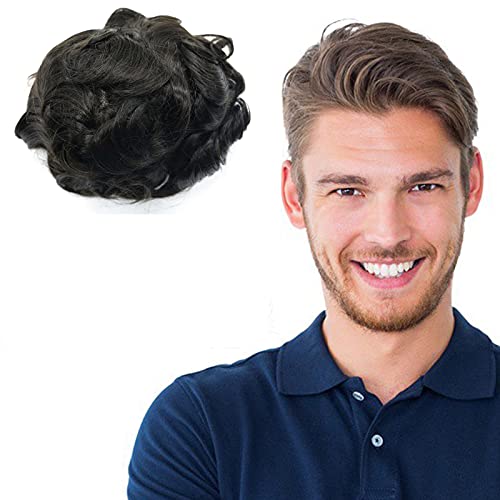 Перука за мъже, 8x10 Френската дантела Мъжки част от косата.Естествена система на човешки косъм Hairline за Хора 120%