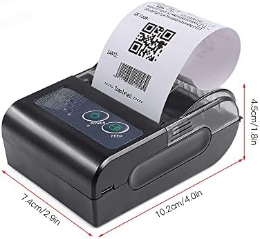 JJSPP Преносим Принтер за Етикети 58 мм Безжичен Принтер Проверка Термопринтер BT USB Връзка