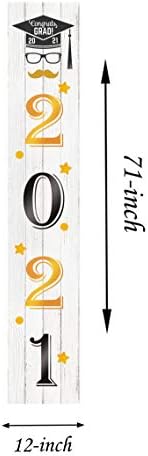 2021 Бала Верандата Знак - Поздравления Градушка и Клас 2021 Окачени Знамена Банер за 2021 на Бала Нощ Украса по Topfunyy