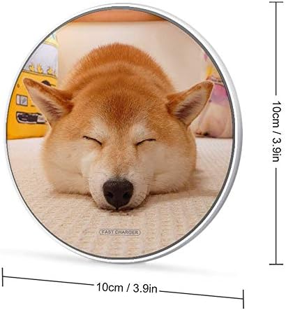 Shiba Inu Ultra Slim Сладко Dogs Wireless Charger 10W Max Бърза Безжична Зареждане, Подходящ за Мобилен телефон с функция за Безжично зареждане-02